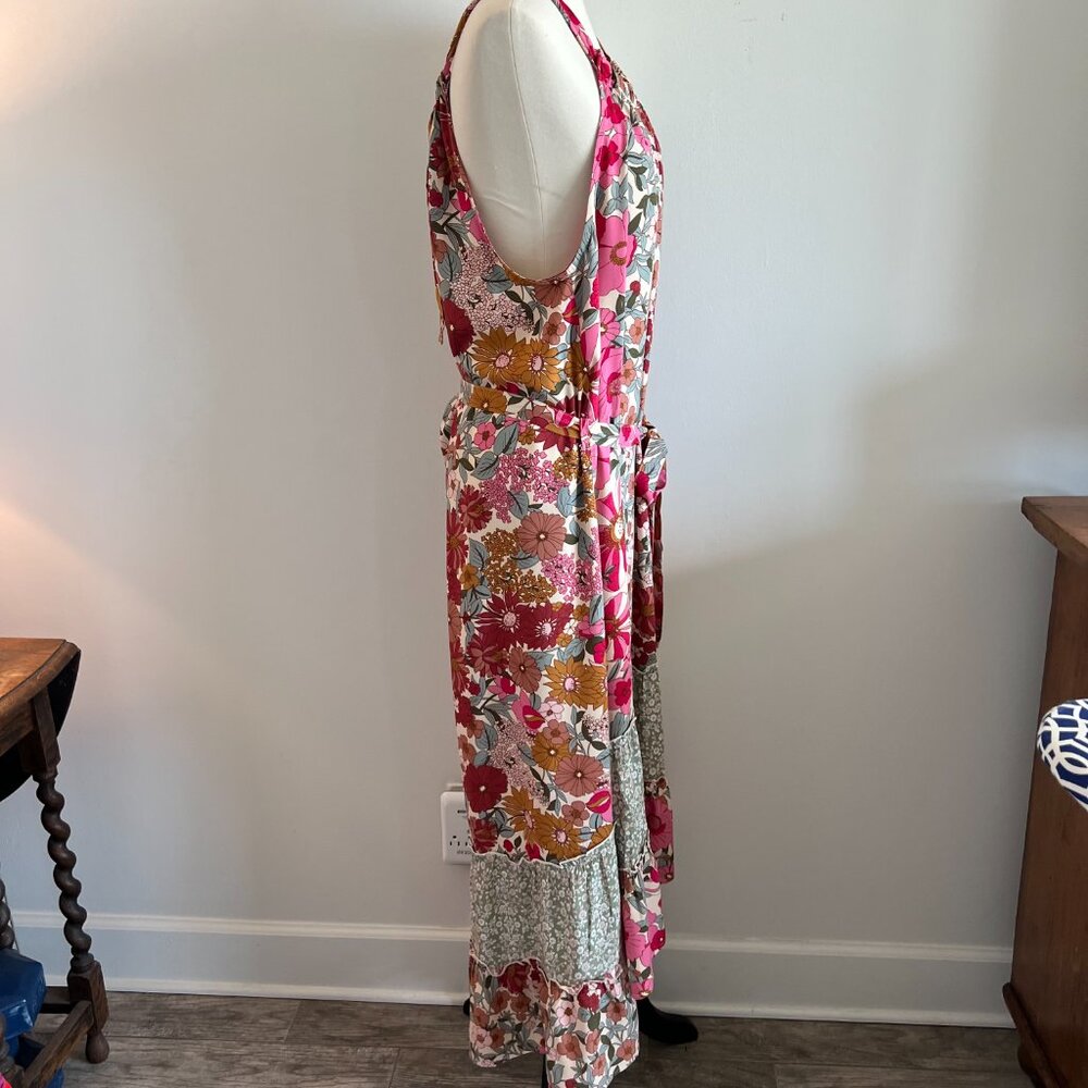 GiGiO Maxi Dress Size Large Multi Floral - Picture 7 of 11